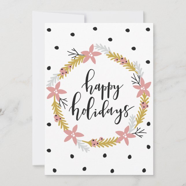 Cartes Pour Fêtes Annuelles Joyeuses Fêtes Écrivez Votre Propre Message (Devant)