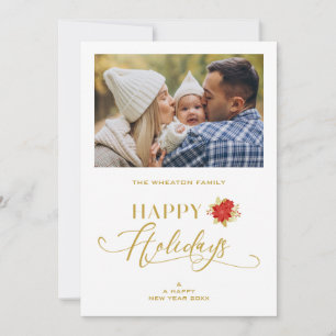 Cartes Pour Fêtes Annuelles Joyeuses fêtes Élégante photo de Noël