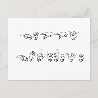Cartes Pour Fêtes Annuelles Joyeuses fêtes en langue des signes