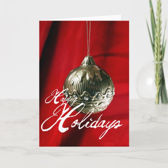 Cartes Pour Fêtes Annuelles Joyeuses fêtes en rouge (Devant)