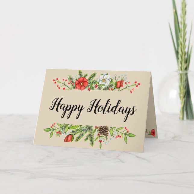 Cartes Pour Fêtes Annuelles Joyeuses Fêtes Entreprise (Devant)