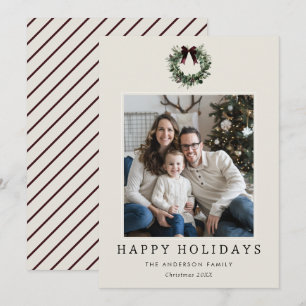 Cartes Pour Fêtes Annuelles Joyeuses fêtes Festive Noël Wreath Photo