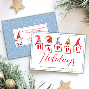 Cartes Pour Fêtes Annuelles Joyeuses fêtes Gnomes affaires personnalisées