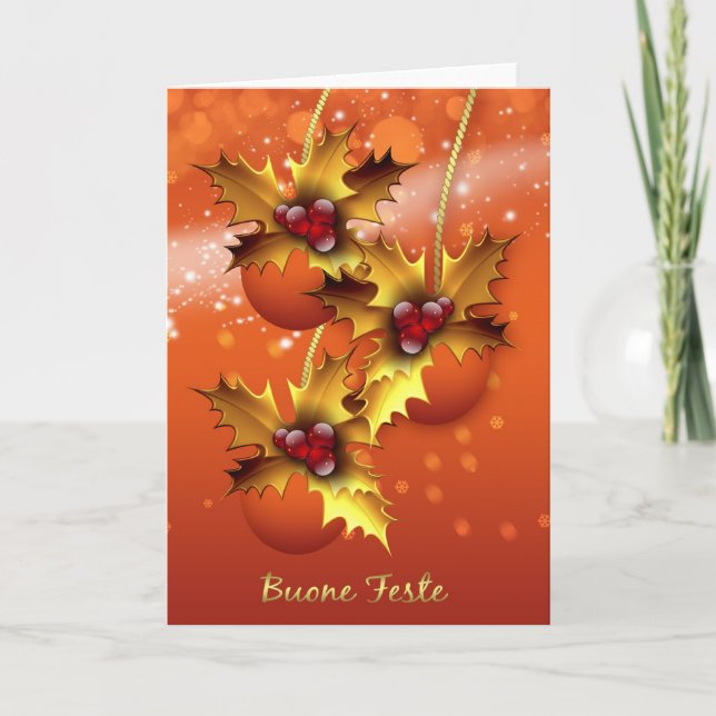 Cartes Pour Fêtes Annuelles Joyeuses Fêtes - Italien Pour Joyeuses Fêtes Éléga (Devant)