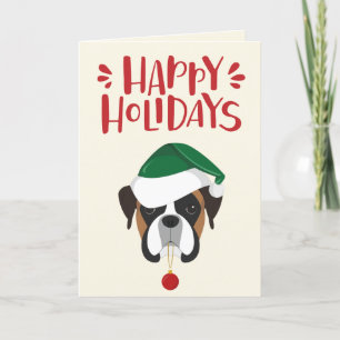 Cartes Pour Fêtes Annuelles Joyeuses fêtes - Jolie Père Noël Boxer - Noël