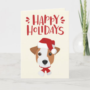 Cartes Pour Fêtes Annuelles Joyeuses fêtes - Jote Père Noël Jack Russell Noël