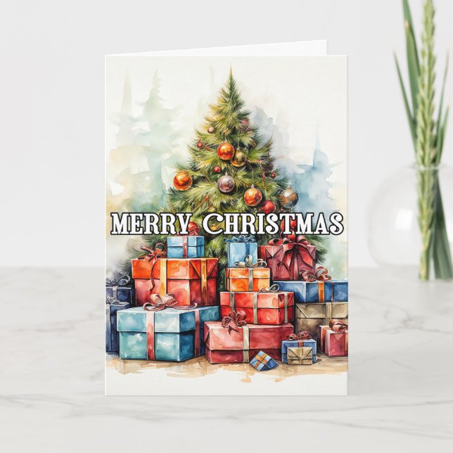 Cartes Pour Fêtes Annuelles Joyeuses fêtes | Joyeux Noël à tous (Devant)