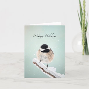 Cartes Pour Fêtes Annuelles Joyeuses Fêtes Mésange 