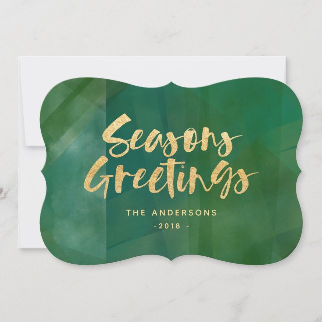 Cartes Pour Fêtes Annuelles Joyeuses Fêtes métalliques or (Devant)
