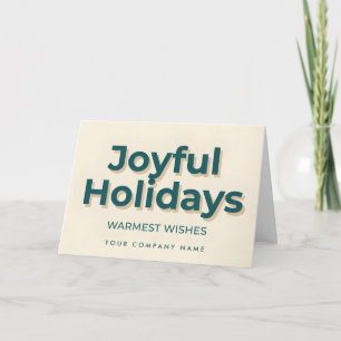 Cartes Pour Fêtes Annuelles Joyeuses Fêtes Minimal Rétro Script