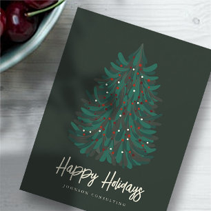 Cartes Pour Fêtes Annuelles Joyeuses Fêtes Moderne Sapin de Noël Simple