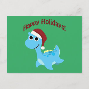 Cartes Pour Fêtes Annuelles Joyeuses Fêtes ! Nessie mignonne