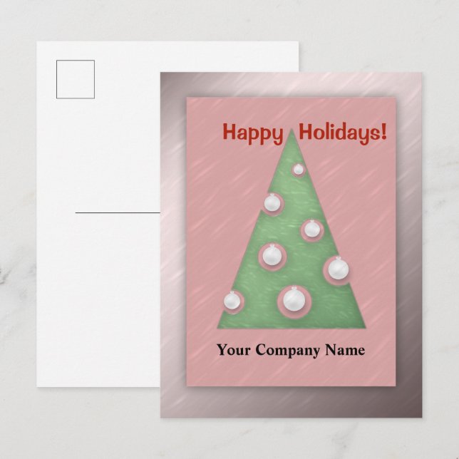 Cartes Pour Fêtes Annuelles Joyeuses fêtes Noël Arbre affaires Personnaliser (Devant / Derrière)