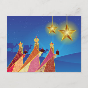 Cartes Pour Fêtes Annuelles Joyeuses Fêtes   Nuit Silencieuse Les Trois Rois M