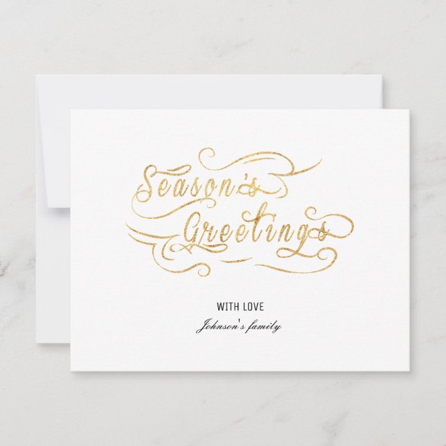 Cartes Pour Fêtes Annuelles Joyeuses Fêtes (OR) (Devant)