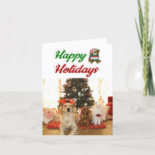Cartes Pour Fêtes Annuelles Joyeuses Fêtes Ours en peluche Noël script photo