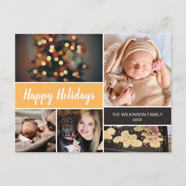 Cartes Pour Fêtes Annuelles Joyeuses fêtes Photo Christmas Mustard (Devant)