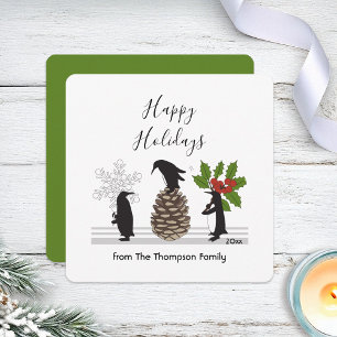 Cartes Pour Fêtes Annuelles Joyeuses Fêtes Pingouin Drôle Noël Fantaisiste