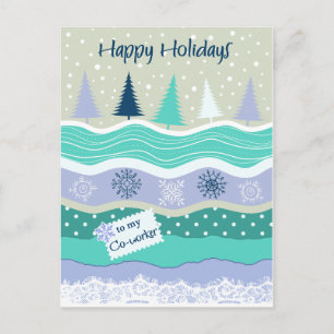 Cartes Pour Fêtes Annuelles Joyeuses fêtes pour collègues Snowflakes Scrapbook