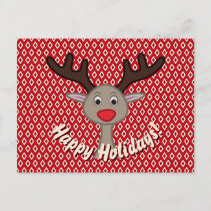 Cartes Pour Fêtes Annuelles Joyeuses Fêtes Renne Mignon Noël