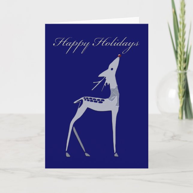 Cartes Pour Fêtes Annuelles Joyeuses fêtes - rennes de cerf (Devant)
