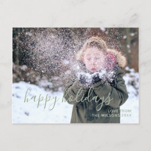 Cartes Pour Fêtes Annuelles Joyeuses Fêtes Simple Script Enfants Photo