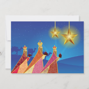 Cartes Pour Fêtes Annuelles Joyeuses fêtes   Soirée silencieuse Trois hommes s