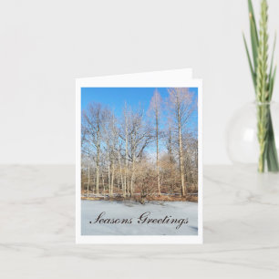 Cartes Pour Fêtes Annuelles Joyeuses Fêtes Sunny Woodland hiver