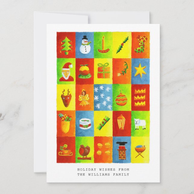 Cartes Pour Fêtes Annuelles Joyeuses fêtes Thème de Noël Illustration Photo (Devant)