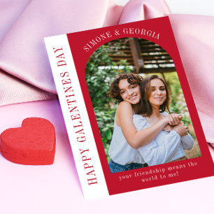 Cartes Pour Fêtes Annuelles Joyeuses galentines jour moderne amitié valentines