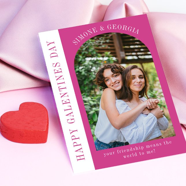 Cartes Pour Fêtes Annuelles Joyeuses galentines jour moderne amitié valentines (Créateur téléchargé)