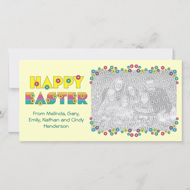 Cartes Pour Fêtes Annuelles Joyeuses Pâques (Devant)