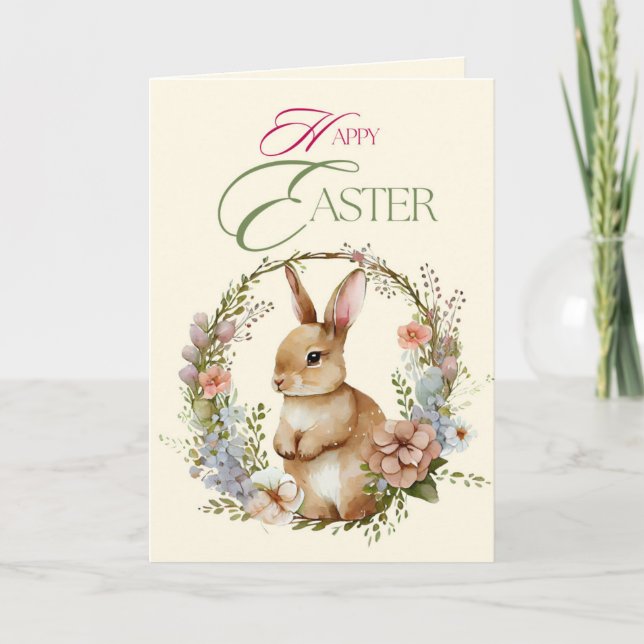 Cartes Pour Fêtes Annuelles Joyeuses Pâques (Devant)