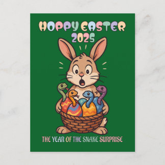 Cartes Pour Fêtes Annuelles Joyeuses Pâques 2025 : L'année du serpent surprise