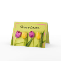 Joyeuses Pâques à Quiconque Beaux Tulipes