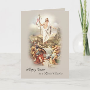 Cartes Pour Fêtes Annuelles Joyeuses Pâques à un frère catholique spécial