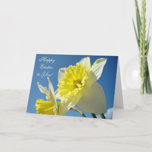 Cartes Pour Fêtes Annuelles JOYEUSES PÂQUES ! à vous carde les jonquilles