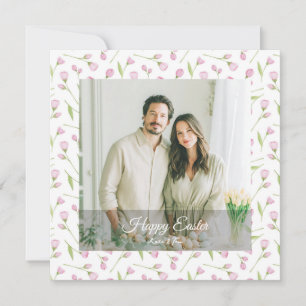 Cartes Pour Fêtes Annuelles Joyeuses Pâques avec photo personnalisée élégante