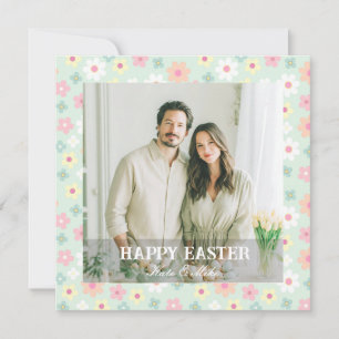 Cartes Pour Fêtes Annuelles Joyeuses Pâques avec photo personnalisée élégante