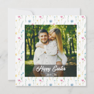 Cartes Pour Fêtes Annuelles Joyeuses Pâques avec photo personnalisée élégante