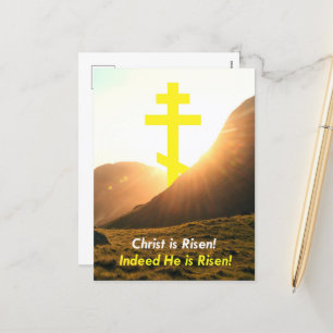Cartes Pour Fêtes Annuelles Joyeuses Pâques Christ est ressuscité Salutation p
