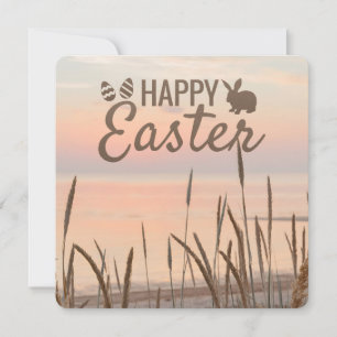 Cartes Pour Fêtes Annuelles Joyeuses Pâques depuis les dunes de la plage de Lo
