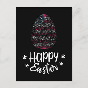 Cartes Pour Fêtes Annuelles Joyeuses Pâques et œuf de Pâques avec drapeau amér
