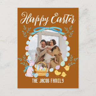 Cartes Pour Fêtes Annuelles Joyeuses Pâques famille, lapin de Pâques famille u