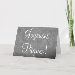 Cartes Pour Fêtes Annuelles Joyeuses Pâques French Happy Pâques Chalkboard