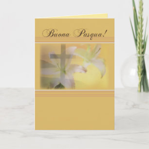Cartes Pour Fêtes Annuelles Joyeuses Pâques italiennes, Buona jaune Pasqua