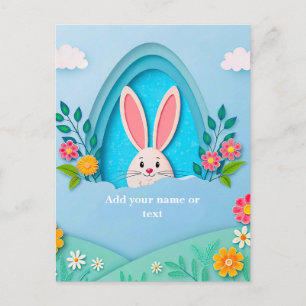 Cartes Pour Fêtes Annuelles Joyeuses Pâques   Lapin de Pâques Fantaisiste et F