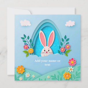 Cartes Pour Fêtes Annuelles Joyeuses Pâques Lapin de Pâques Fantaisiste et F