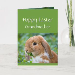 Cartes Pour Fêtes Annuelles Joyeuses Pâques Lapin Mignon Spécial Grand-mère