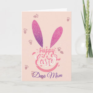 Cartes Pour Fêtes Annuelles Joyeuses Pâques Maman, lapin drôle de Pâques perso